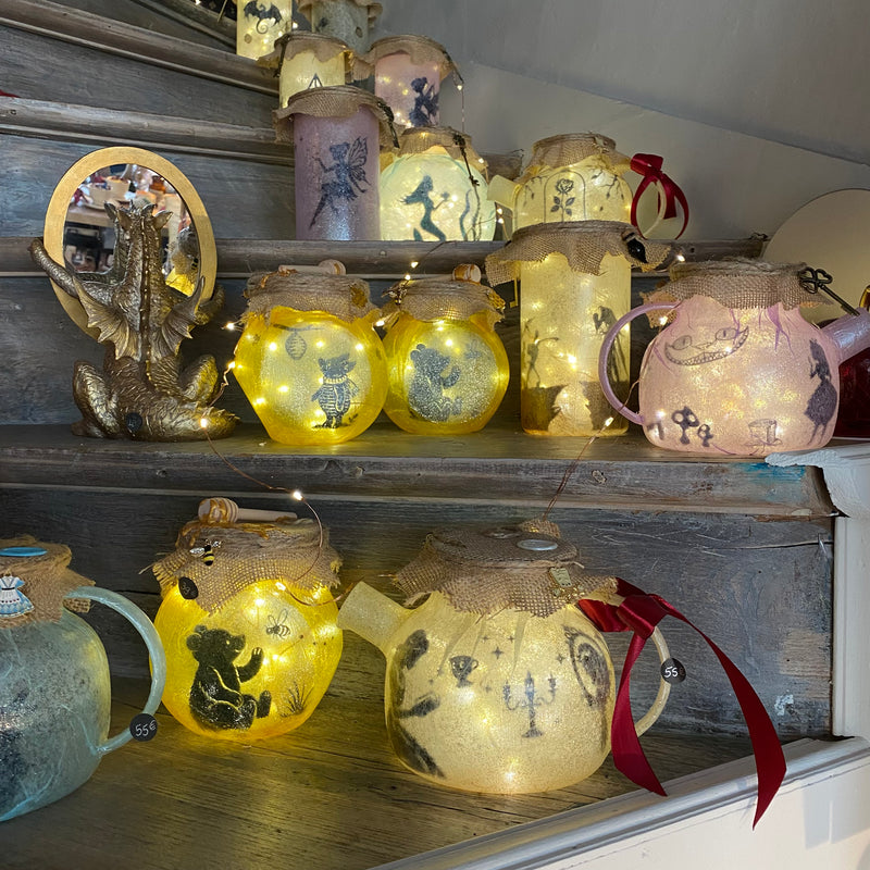 Lanterne artisanale Théière inspirée de La Belle et la Bête