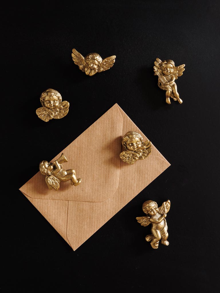 Set de 6 Aimants Anges Dorés – Magnets Chérubins Vintage