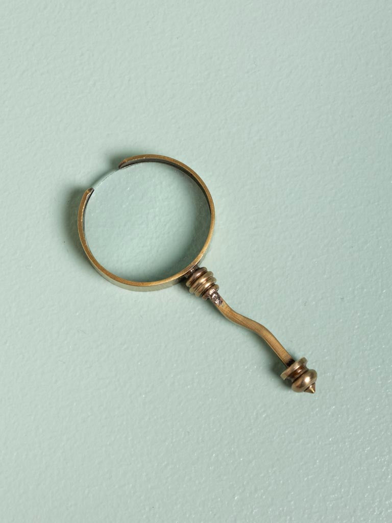 Mini loupe vintage en laiton – 9 cm – style ancien