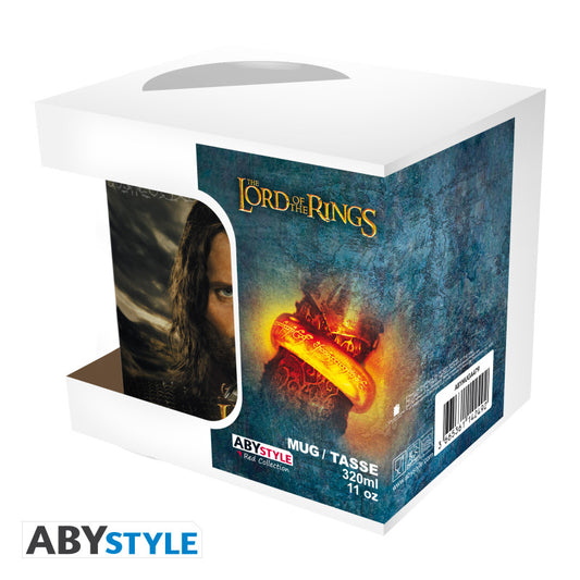 Mug céramique Le Seigneur des Anneaux illustré d'Aragorn roi du Gondor, 320 ml