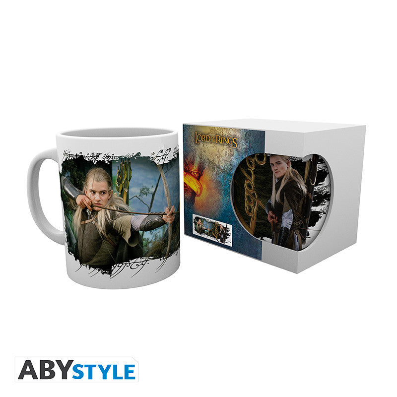 Mug céramique Le Seigneur des Anneaux illustré de Legolas armé de son arc, 320 ml