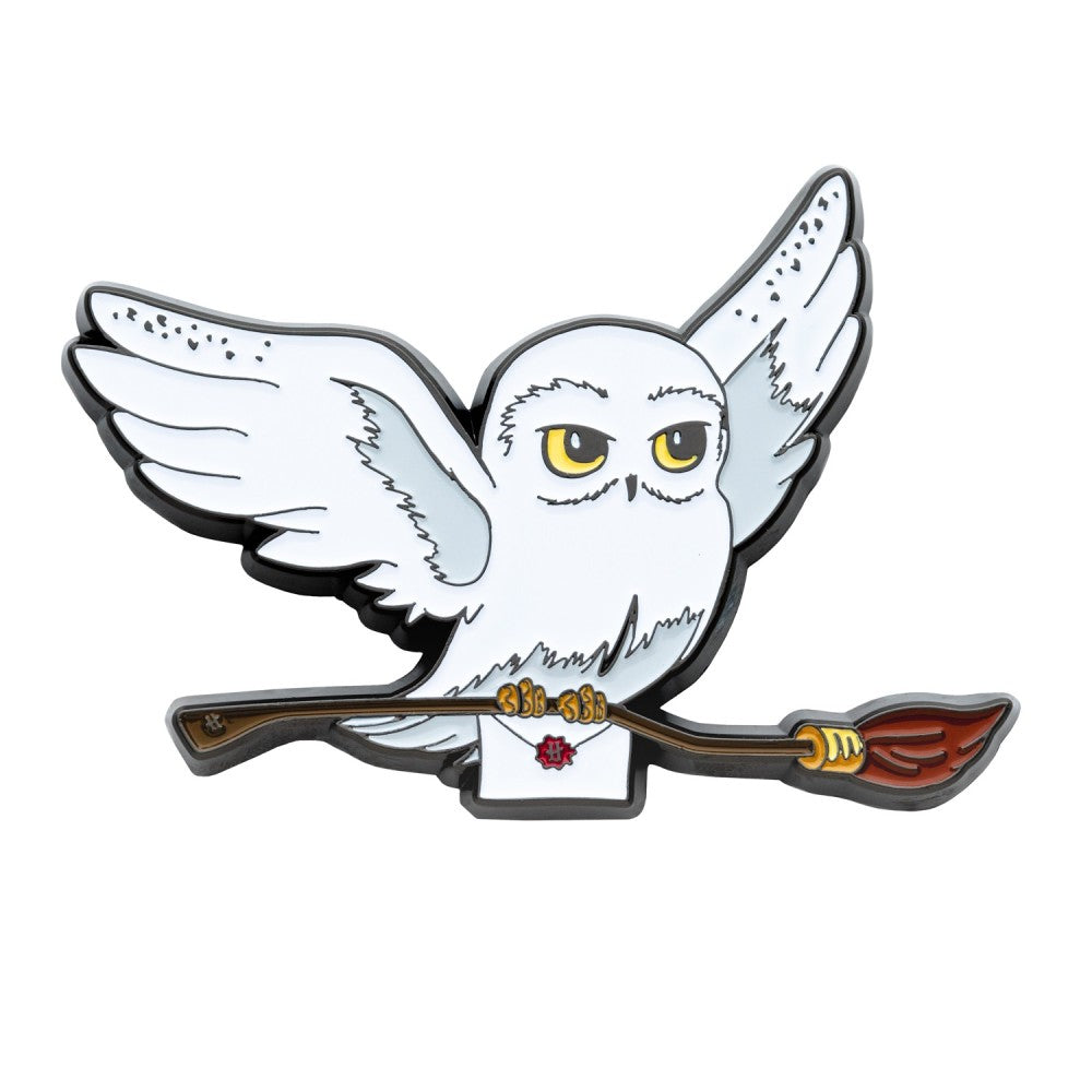 Magnet officiel Harry Potter – Hedwige en vol avec lettre et balai