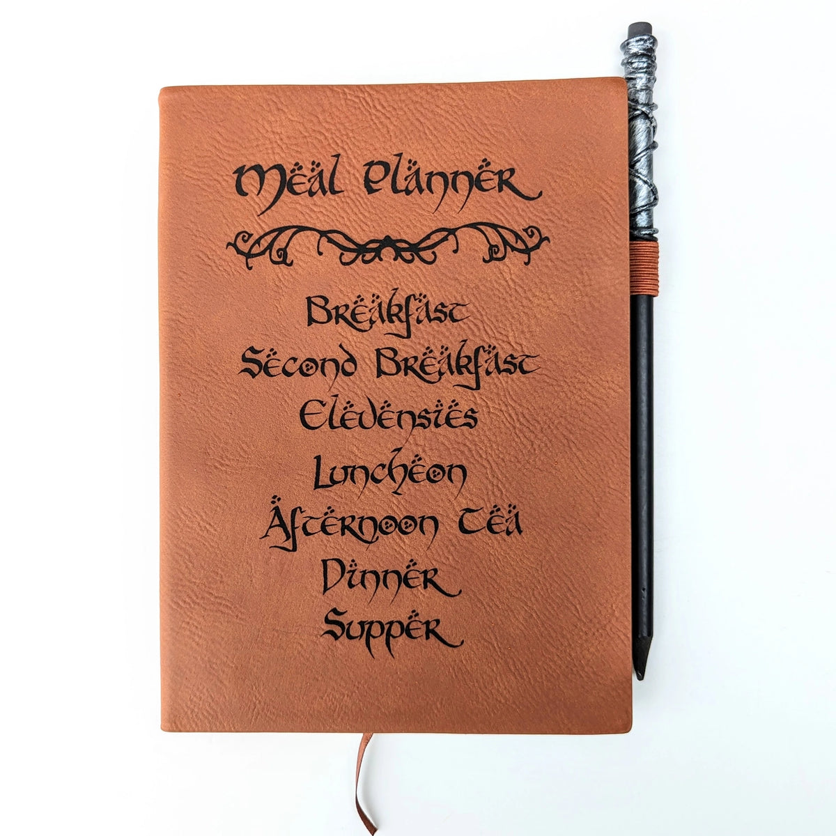 Carnet à pois “Meal Planner” – Cuir végan gravé
