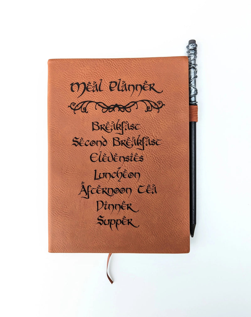 Carnet à pois “Meal Planner” – Cuir végan gravé