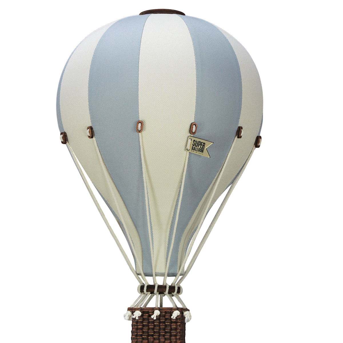 Montgolfière bleue et blanche décorative