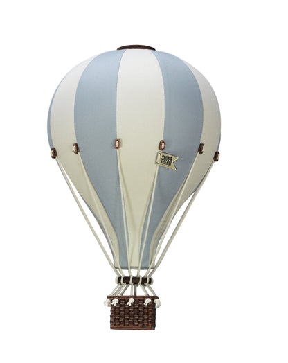 Montgolfière bleue et blanche décorative
