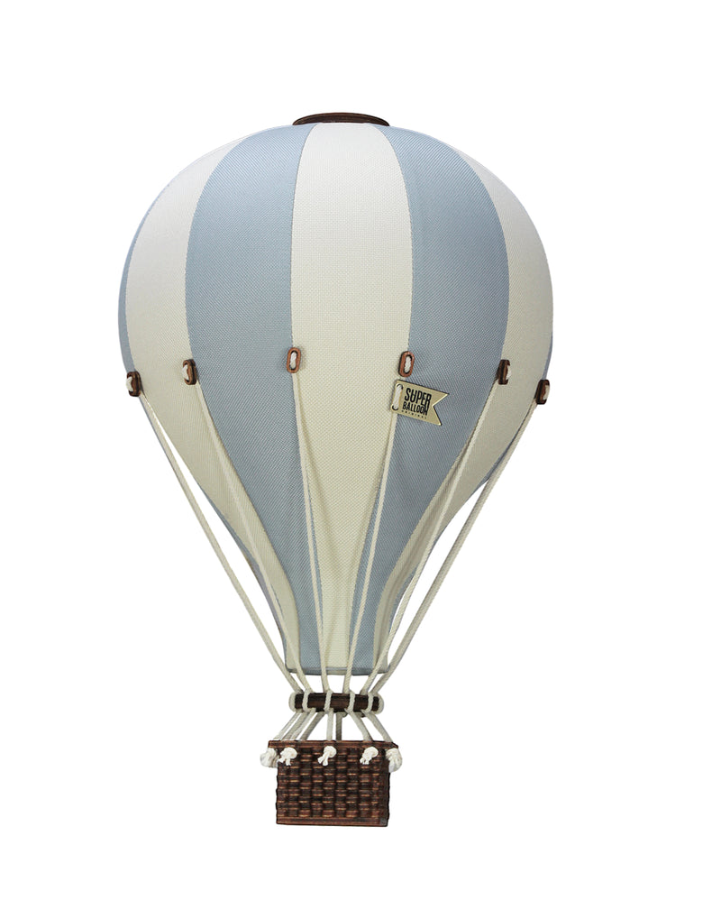 Montgolfière bleue et blanche décorative