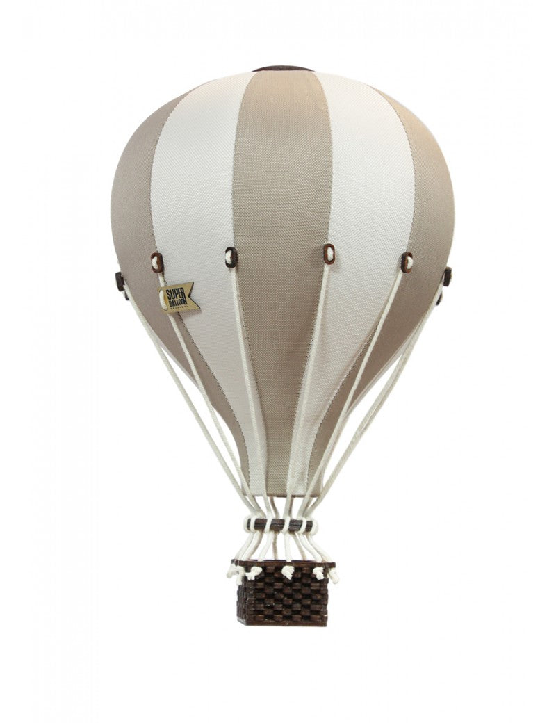 Montgolfière décorative PETIT MODELE – Tissu et bois – 4 coloris disponibles