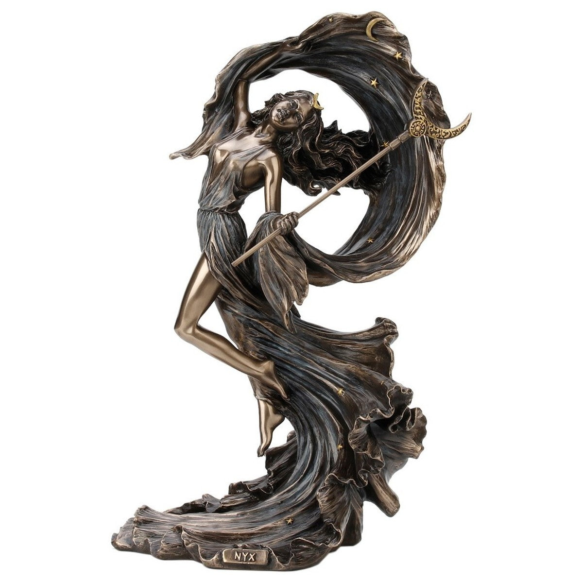 Statuette Nyx – Déesse de la Nuit effet bronze – Veronese Design