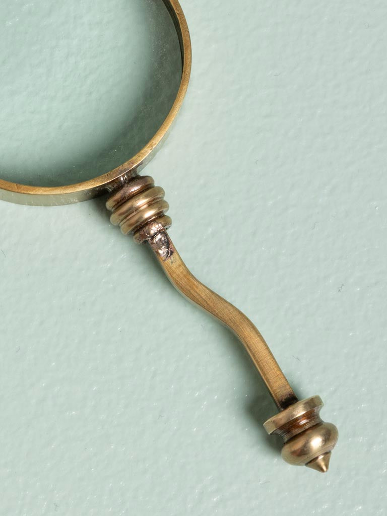Mini loupe vintage en laiton – 9 cm – style ancien