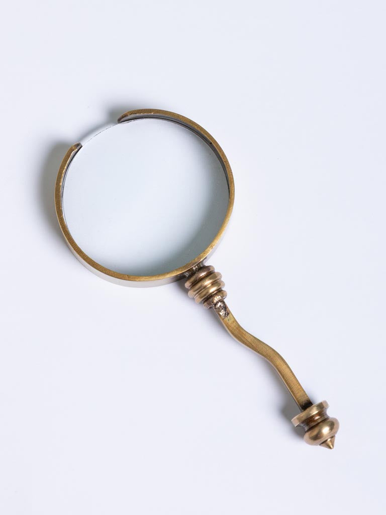 Mini loupe vintage en laiton – 9 cm – style ancien