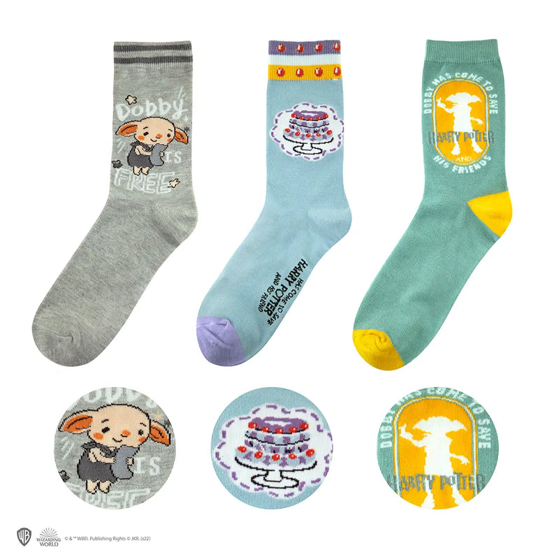 Lot de 3 paires de chaussettes DOBBY - HARRY POTTER – Taille 35-45