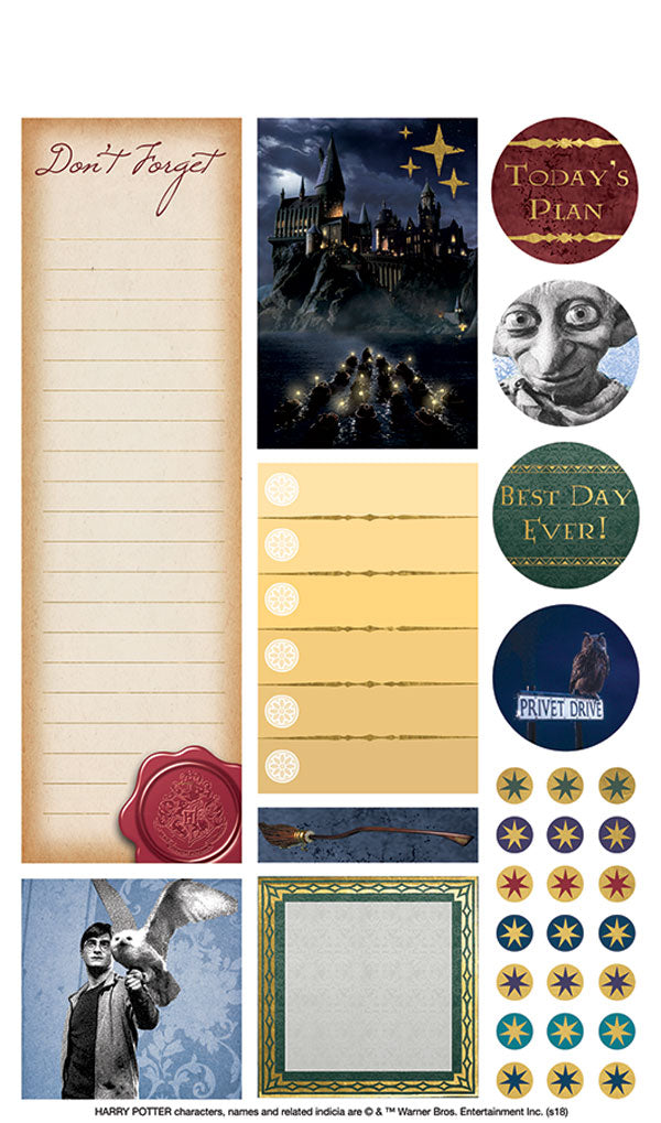 Carnet de 95 stickers pour organisation d'Agenda - Harry Potter