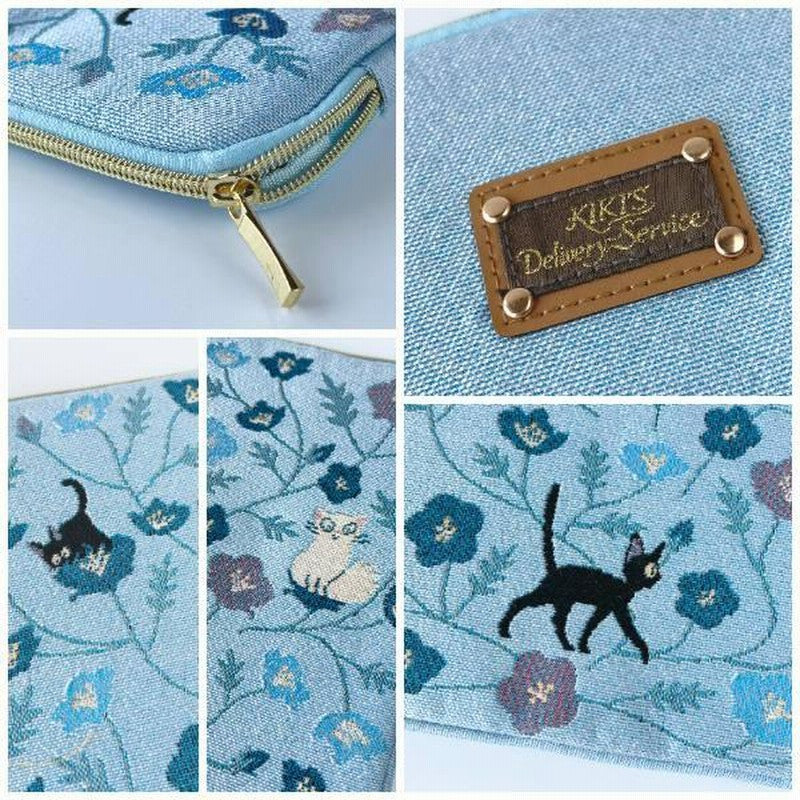 Pochette Jiji Fleur Bleue – Kiki la Petite Sorcière Studio Ghibli