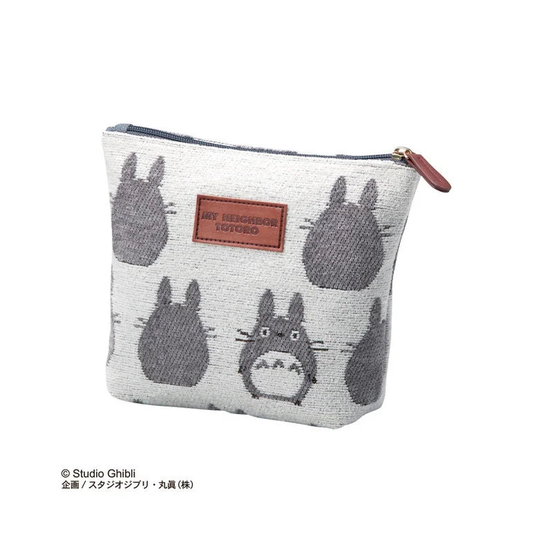 Pochette Silhouette Totoro Grise – Mon Voisin Totoro Studio Ghibli – Effet Velours