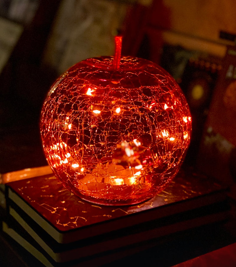 pomme a leds lumineuse eclairée rouge