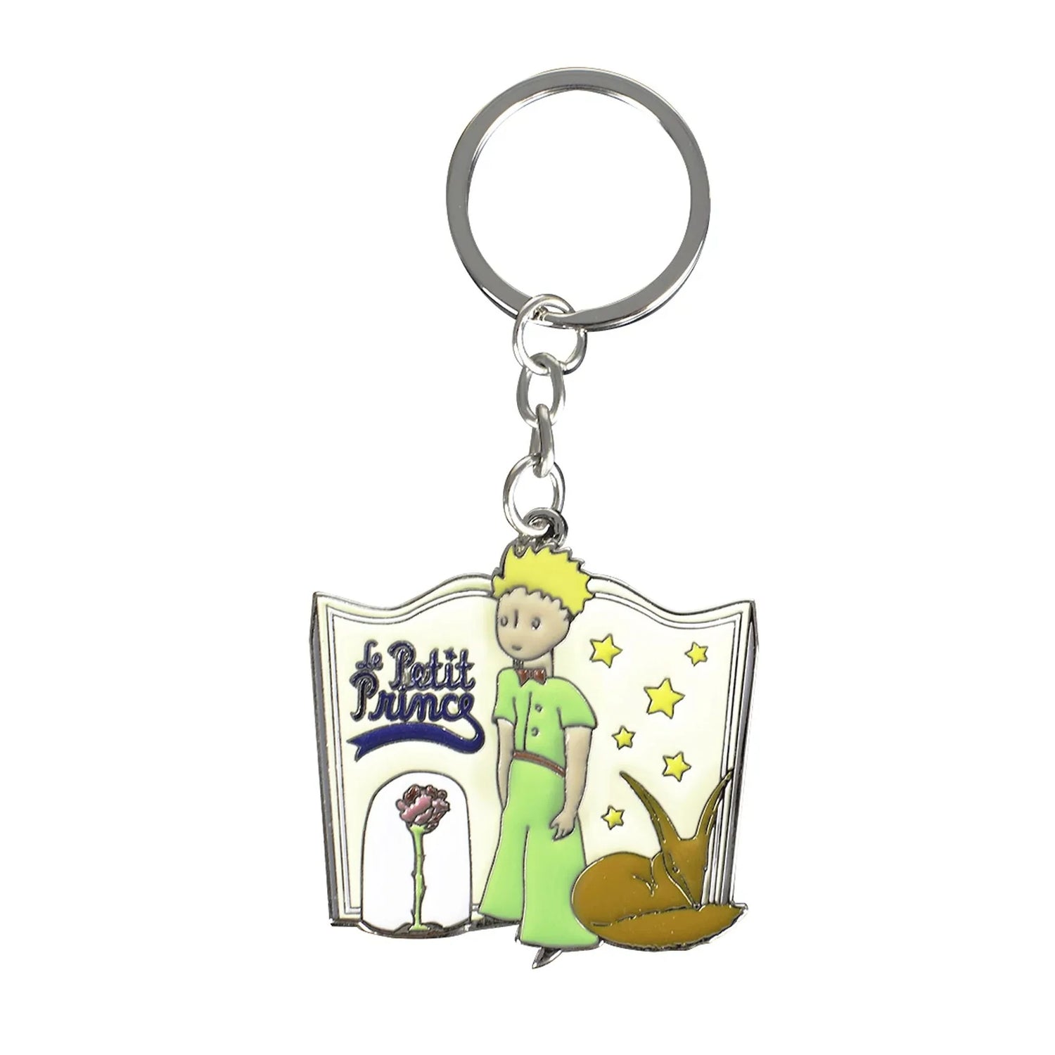 Porte-clés Le Petit Prince - Figuration du Petit Prince, rose & renard