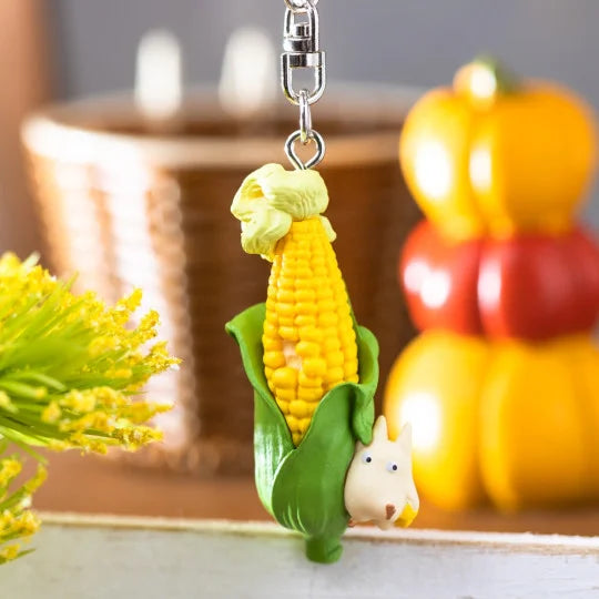 Porte-clés Totoro & Noiraude épi de maïs – Accessoire officiel Ghibli