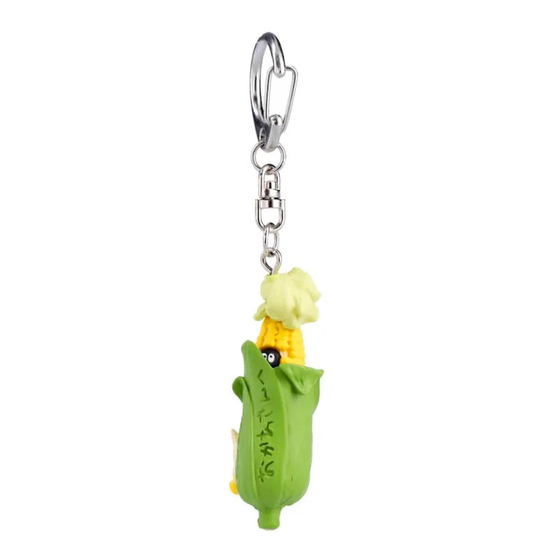 Porte-clés Totoro & Noiraude épi de maïs – Accessoire officiel Ghibli