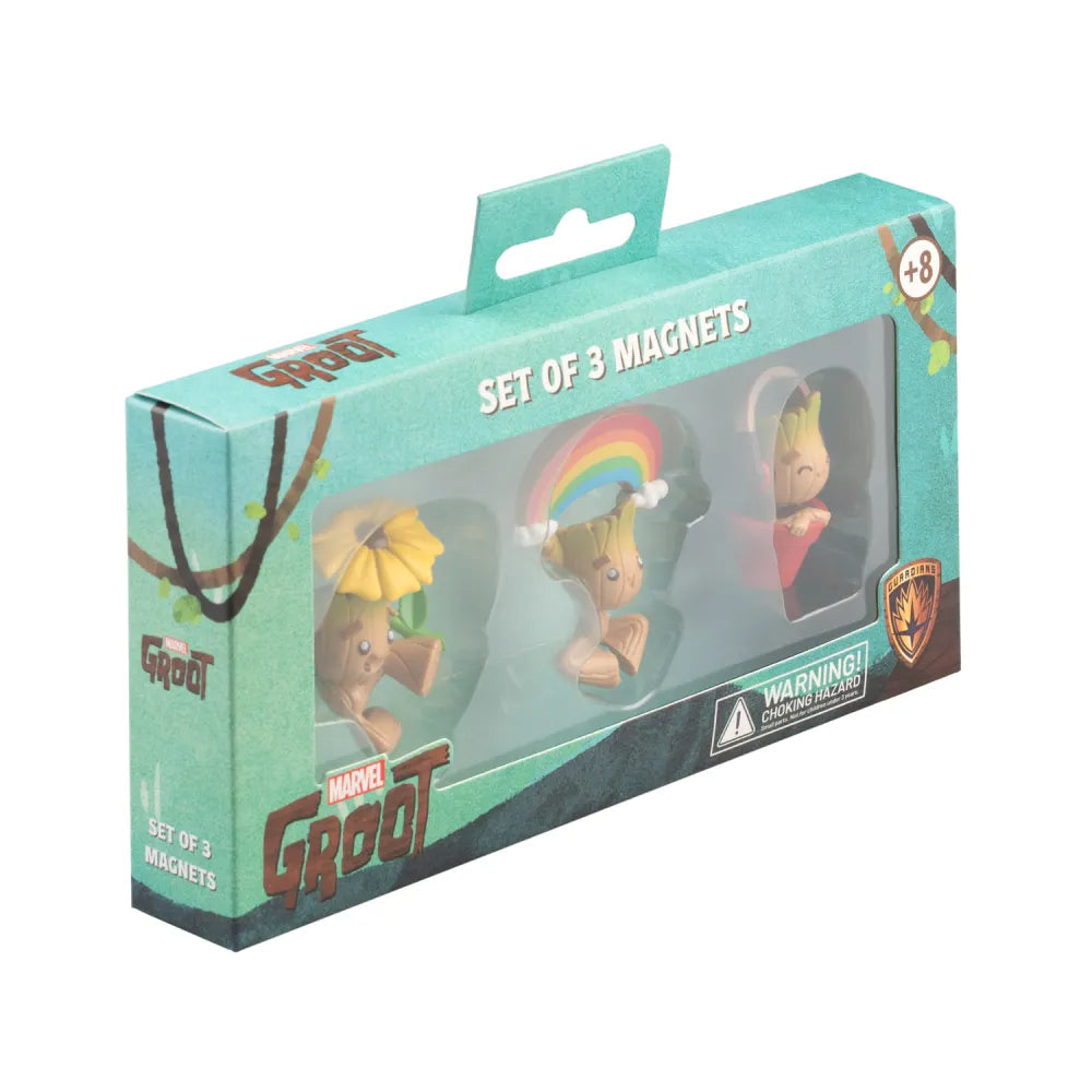 Set de 3 magnets Marvel Groot – Modèles décoratifs en relief