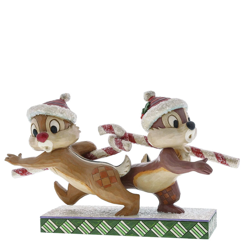 Figurine Disney Traditions – Tic et Tac de Noël avec Sucreries – Collection Jim Shore