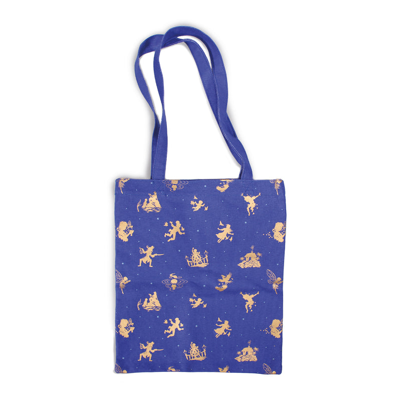 DISNEY- Arrière du tote bag Peter Pan violet et doré