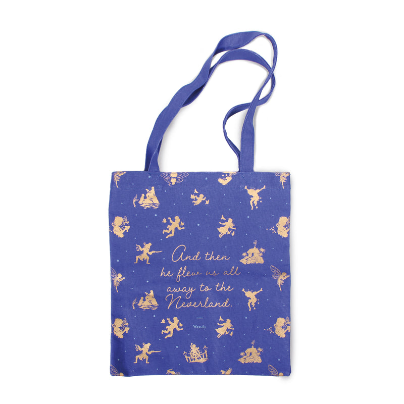 DISNEY- Tote bag Peter Pan violet et doré