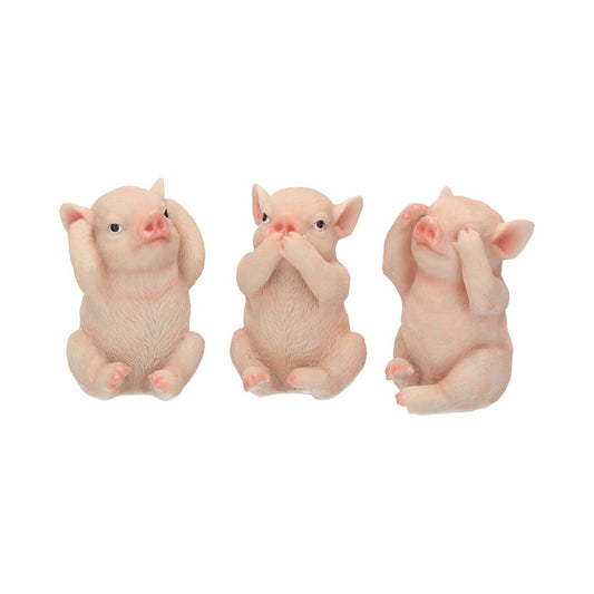 Les 3 Cochons Sages – Figurines « Ne rien voir, ne rien entendre, ne rien dire »
