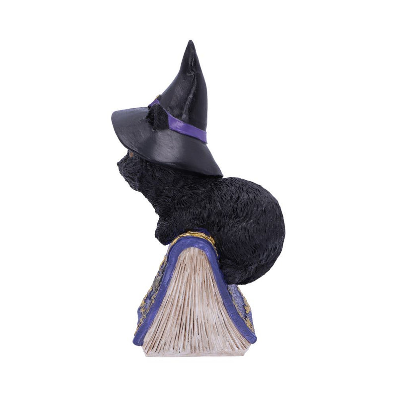 Figurine Chat Noir Hocus avec Chapeau de Sorcière – Grimoire Violet & Araignée Argentée