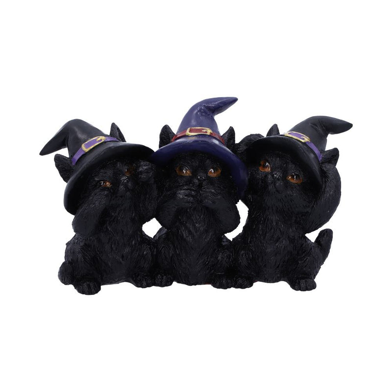 Les 3 Petits Chats Sorciers Sages – Figurines « Ne rien voir, ne rien entendre, ne rien dire »