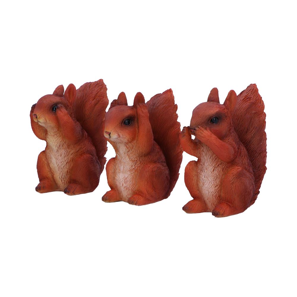 Les 3 Écureuils Sages – Figurines forestières symboliques