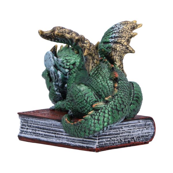 Figurine Dragon Vert « Where Dragons Dream » – Dragon endormi sur grimoire
