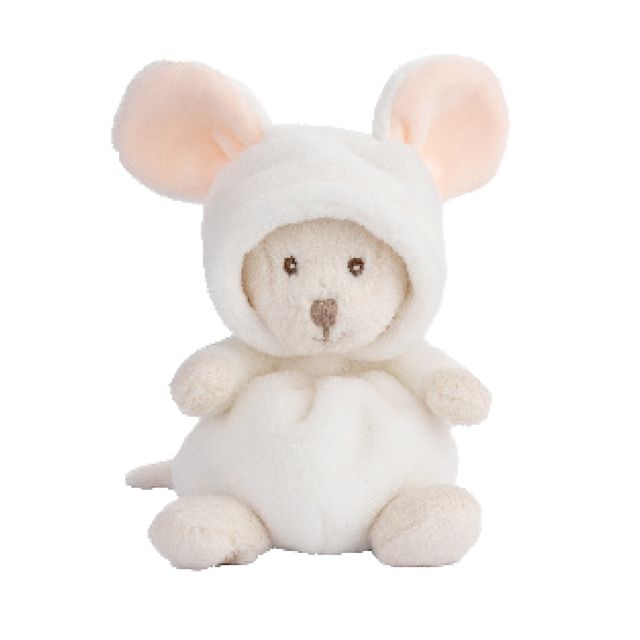 Peluche Bukowski – Ziggy Mouse – Ourson déguisé en souris blanche ou grise