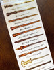 HARRY POTTER-Planche de stickers des baguettes magiques des personnages des films